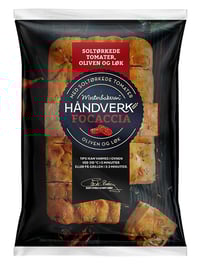 Focaccia m/ Løk Oliven og Soltørket Tomat 430 g Mesterbakeren