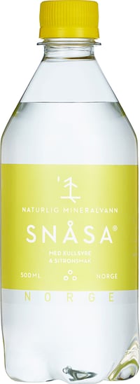 Naturlig Mineralvann med Sitron og Kullsyre 0.5l Snåsavann