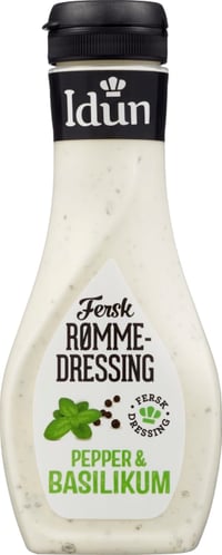 Rømmedressing Pepper&Basilikum Fersk 253g Idun
