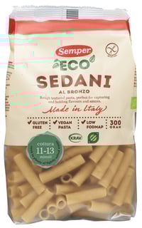 Pasta Sedani glutenfri Økol 300g Semper