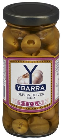 Ybarra Manzanillaoliven Hvitløk 12x240g