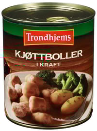 Kjøttboller Små i Kraft 800g boks Trondhjems