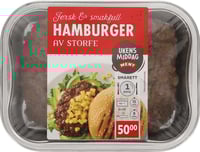 Hamburger Stekt 2x100g Meny