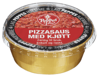 Peppes Pizzasaus med Kjøtt 250g