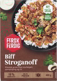 Biff Stroganoff m/Ris 480g Fersk & Ferdig