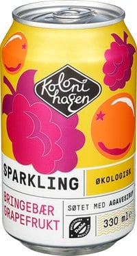 Sparkling bringebær og grapefruit 330 ml