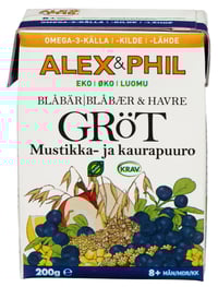 Økologisk Havregrøt med Blåbær