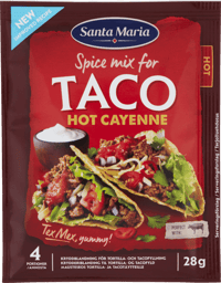 Santa Maria Taco Spice Mix Hot Cayenne 28g