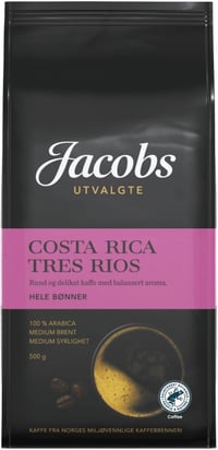 Costa Rica Tres Rios Hele Bønner 500g Jacobs