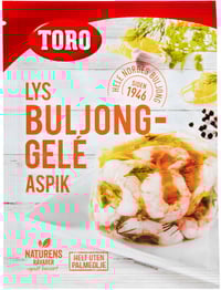 Buljonggele Lys Aspik 22g Toro