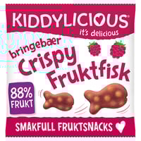 Krispig Fruktfisk Bringebær 12g Kiddylicious