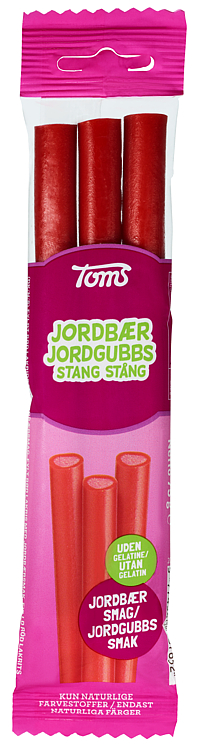 Toms Go'e Stenger Jordbær 3pk 20x75g