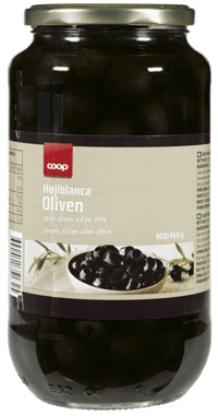 Coop Oliven Uten Stein Sort 900g