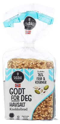 Knekkebrød Havsalt 235g Sigdal