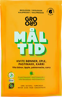 Måltid med Hvite Bønner og Karri 100g Grogro