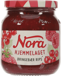 Nora Hjemmelaget Bringebær- & Ripssyltetøy 400g