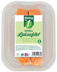 Laks Porsjoner m/Skinn 2x100g Billig Middag