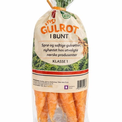 Gulrøtter i bunt