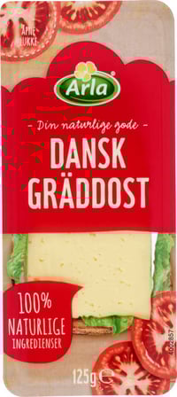 Dansk Greddost skivet 125g Arla