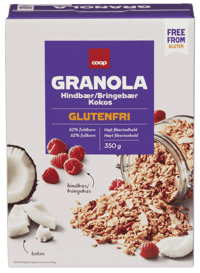 Coop Granola Bringebær Glutenfri 350g