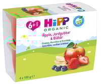 Fruit Break Jordbær&Blåbær&Eple 4x100g Hipp