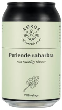 Rabarbradrikk Perlende 0,33l boks Røros