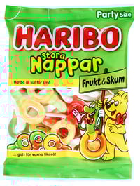 Stora Nappar Frukt & Skum 750g Haribo