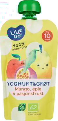 Yoghurt&Grøt Mango/Eple/Pasjonfr 120g Lillego