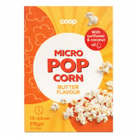 Mikropopcorn med smørsmak