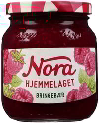 Bringebærsyltetøy Hjemmelaget 400g Nora