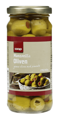 Coop Oliven med Paprika 235g