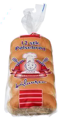 Pølsebrød 12stk Klausen