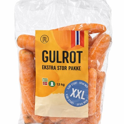 Gulrot ekstra stor pakke