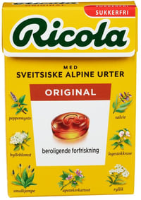 Ricola Original Sukkerfri, 50 g