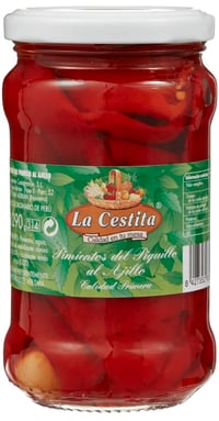 Paprika Rød m/Hvitløk 290g La Cestita