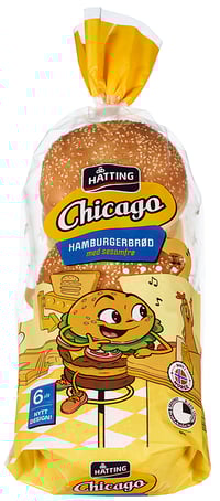 Chicago Hamburgerbrød 80gx6stk Hatting