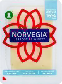 Norvegia Lett 16% skivet 150g Tine