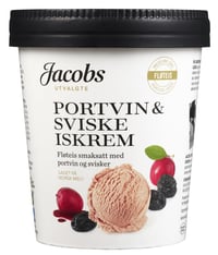 Iskrem Portvin &Svisker 500ml Jacobs Utvalgte