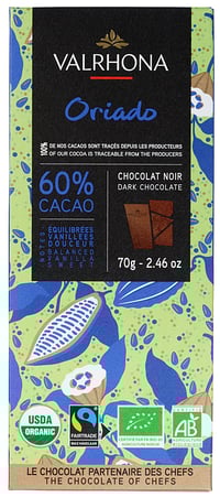 Mørk Sjokolade 60% Oriado70g Valrhona