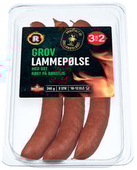 Grov Lammepølse m/Ost 240g