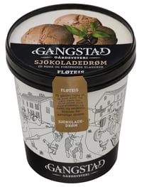 Sjokoladedrøm Fløteis 500ml Gangstad