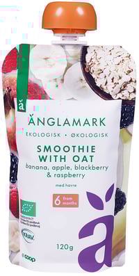 Smoothie Oat/banana/apple/blackberry/raspberry