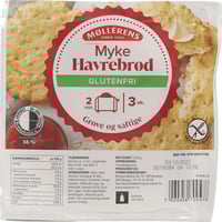 Havrebrød Runde Myke Gl.Fri 3stk Møllerens