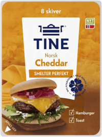 Tine Cheddar Burgerost 162g