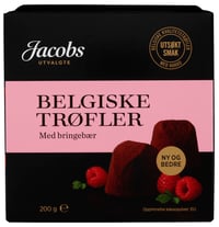 Belgiske Trøfler Bringebær 200g Jacobs Utvalgte