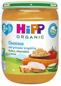 Hipp Couscous Grønnsaker & Kylling 8m 190g