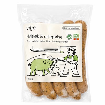 Hvitløk & urtepølse