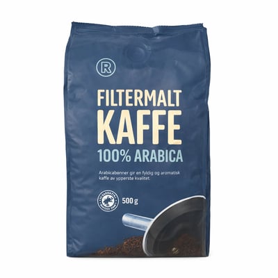 Filtermalt kaffe 100% Arabica