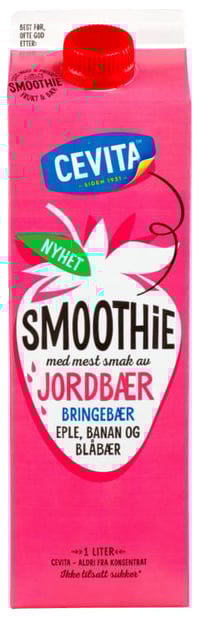 Smoothie Jordbær/Bringebær 1l Cevita