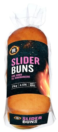 Slider Buns Fine 6 stk, 216 g